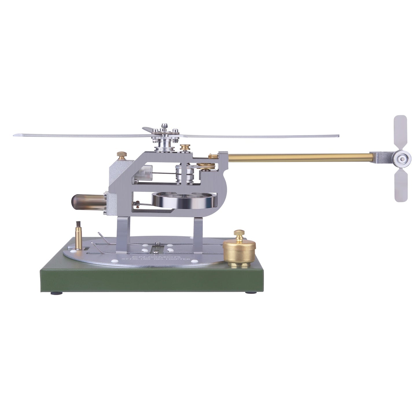 Gamma Stirling Helicopter Model Kit - DIY Educational Toy with Hot Air Engine Assembly Stirling Engine Vehicle Diyengmod