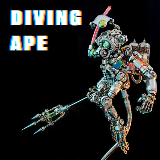 Colorful 3D Mechanical Diver Ape Metal Model Kit - 700+ Pieces DIY Assembly Ornament 3D Puzzle Model Kit Diyengmod