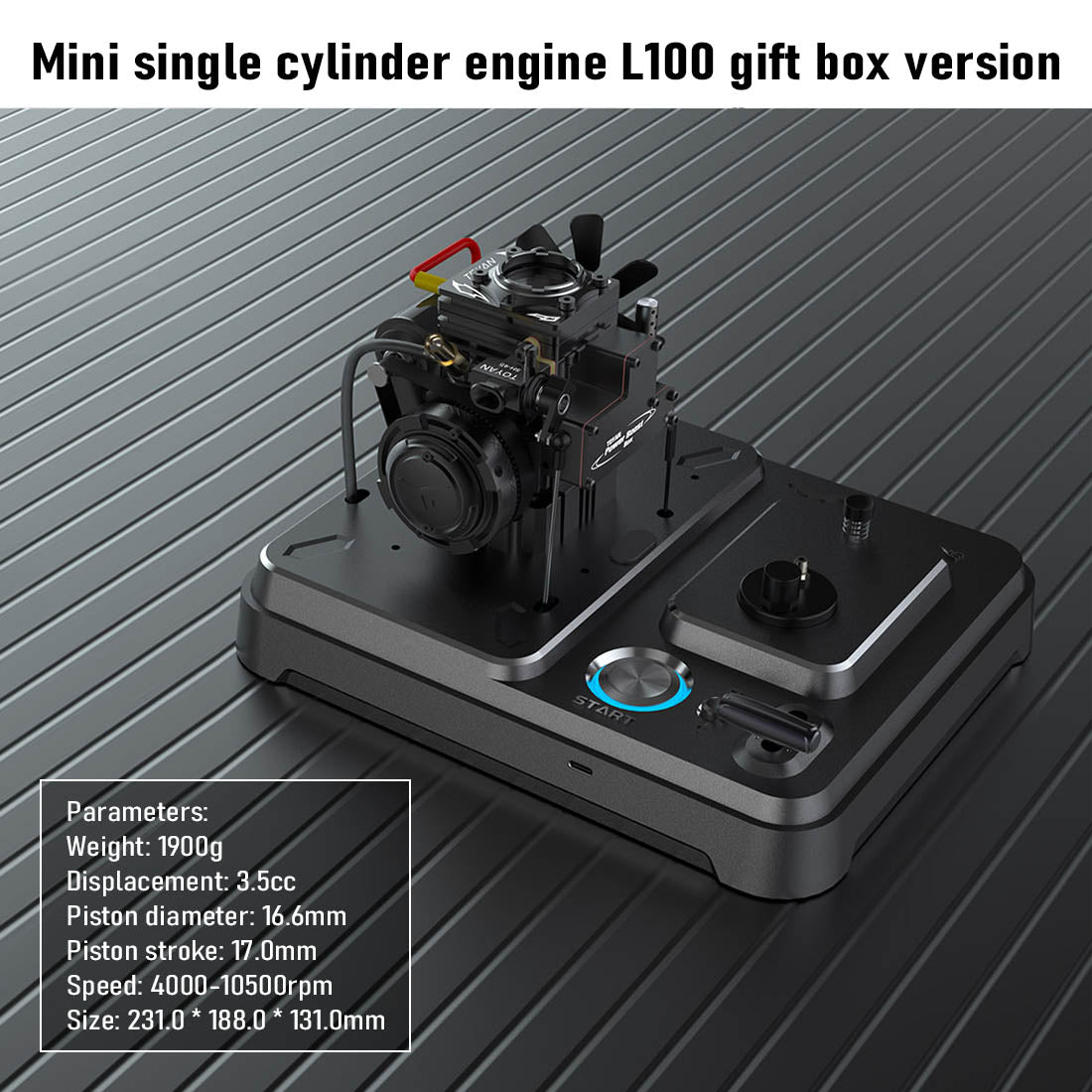 Toyan FS-S100AT 5th Anniversary Transparent Nitro-Methanol 4 Stroke RC Engine Toyan Engine Diyengmod