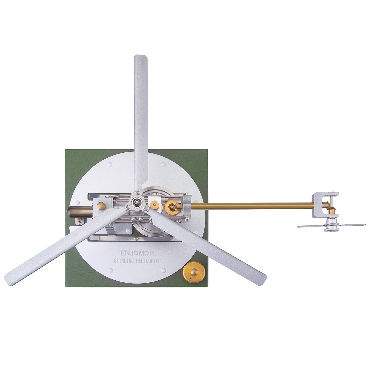 Gamma Stirling Helicopter Model Kit - DIY Educational Toy with Hot Air Engine Assembly Stirling Engine Vehicle Diyengmod