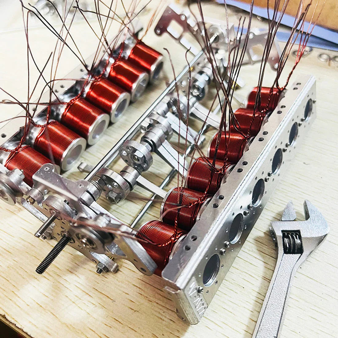 High-Performance Metal V12 Brushless Electromagnetic Engine Kit for 1 ...