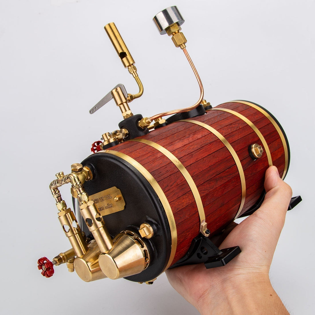 KACIO WS100L 850mL Horizontal Steam Boiler for Model Ships: Powering Precision with Vintage Charm
