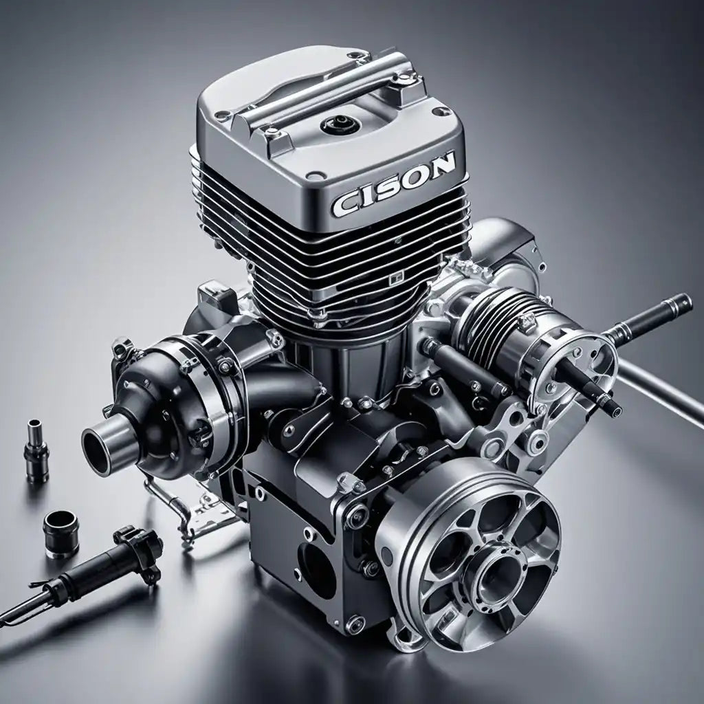 CISON 44CC V8 Gasoline Engine Model Kit - 1/6 Scale Water-Cooled 4-Str ...