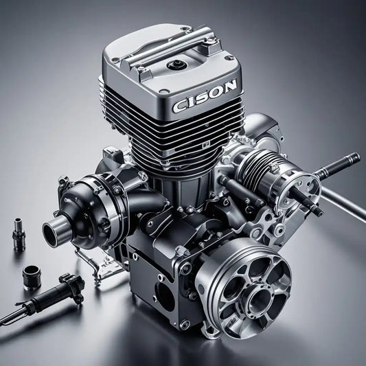 CISON 44CC V8 Gasoline Engine Model Kit - 1/6 Scale Water-Cooled 4-Stroke Internal Combustion Engine for RC Enthusiasts