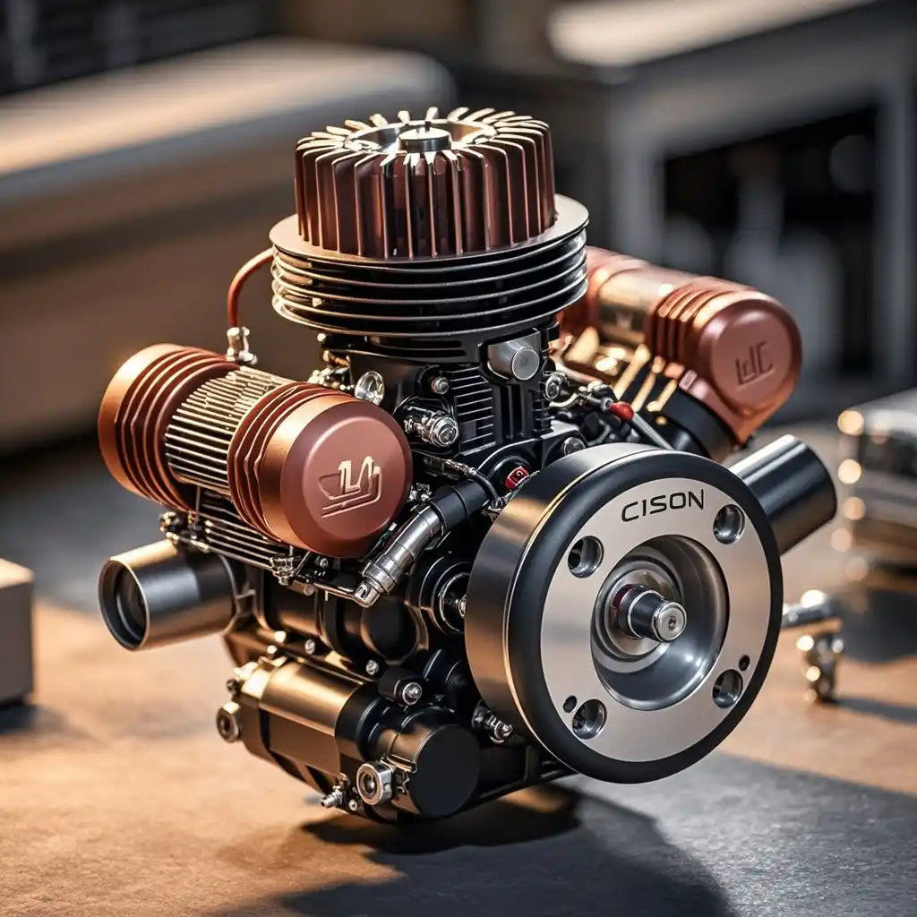 CISON 44CC V8 Engine Model Kit - 1/6 Scale Water-Cooled 4-Stroke Gasoline Engine for RC and Collectors