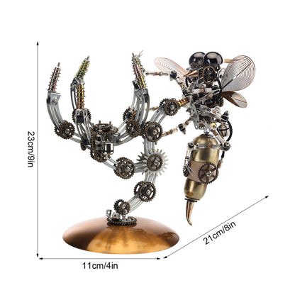 Mechanical Wasp Steampunk Building Kit - 627PCS Metal DIY Model 3D Puzzle Model Kit Diyengmod