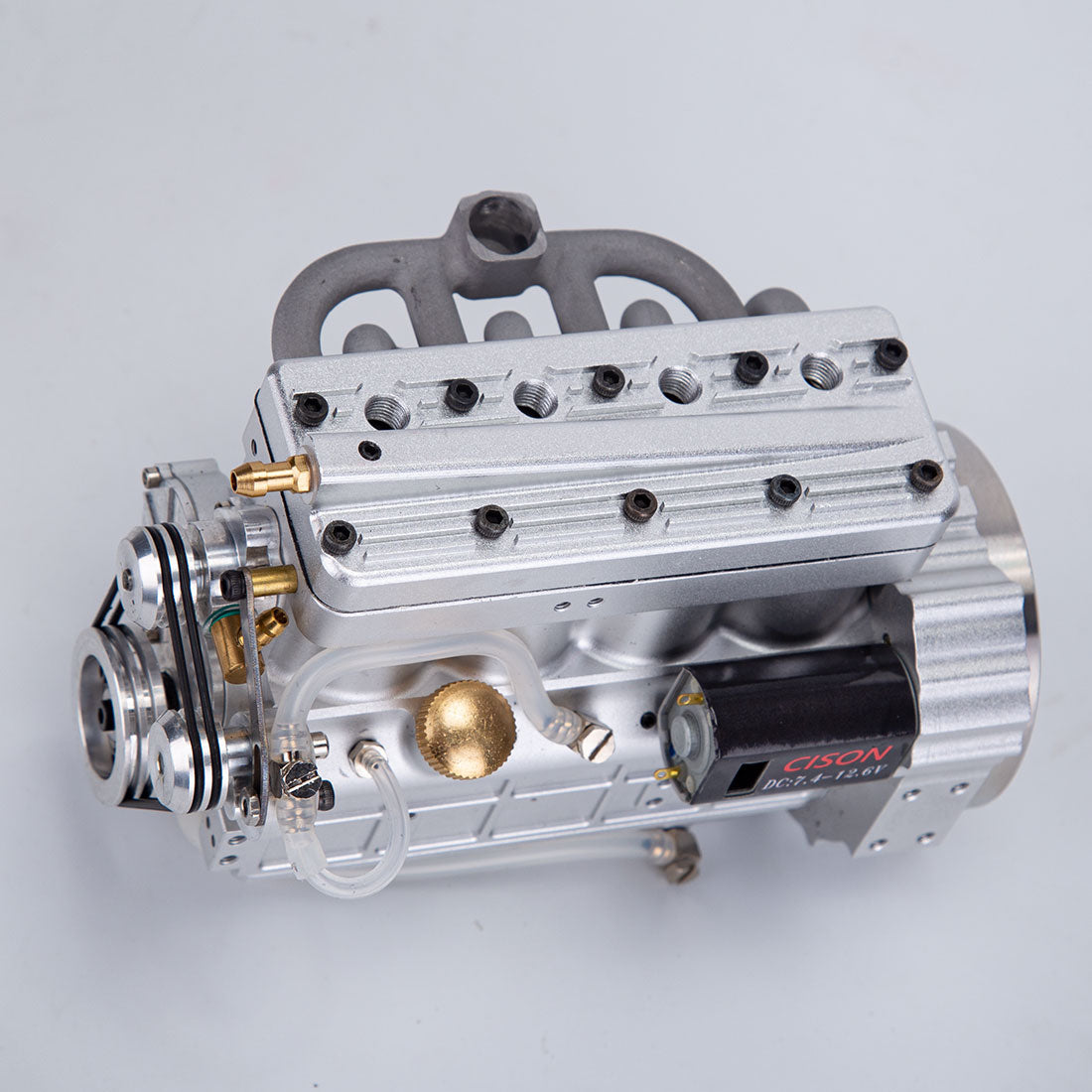 CISON FL4-175 17.5cc Inline 4-Cylinder 4-Stroke Water-Cooled Gas Engine for RC Vehicles and Aircraft Engine Model Diyengmod