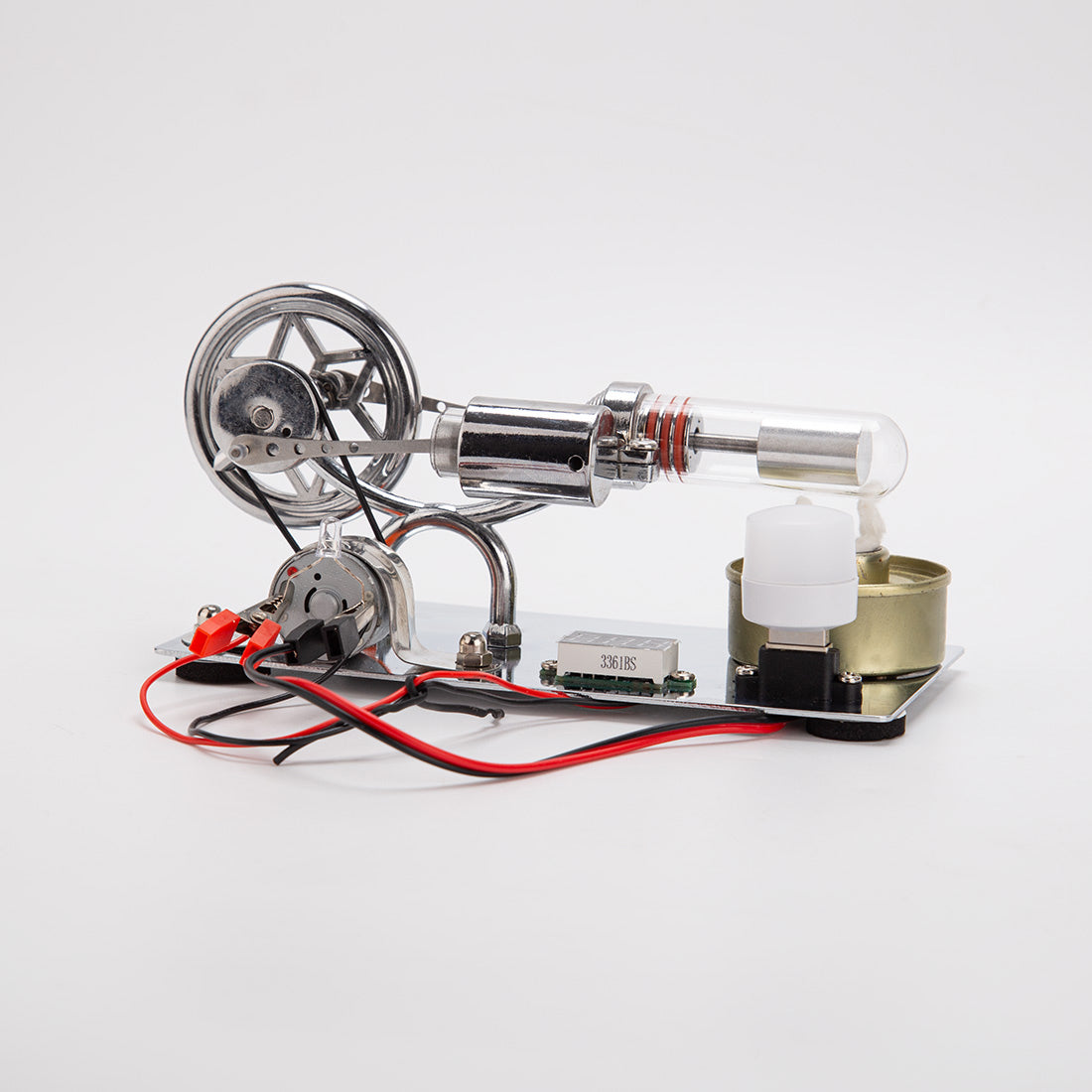 ENJOMOR γ-Type Stirling Engine Educational Model Kit - DIY Mechanical Science Generator Stirling Engine Diyengmod