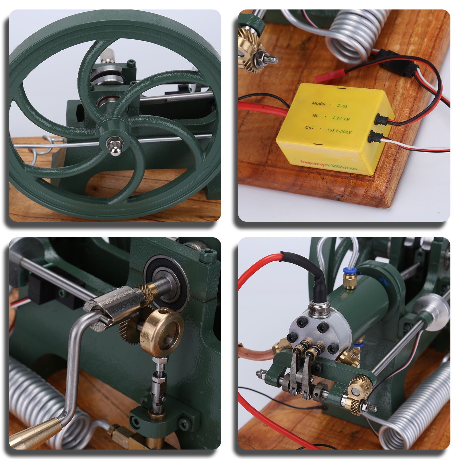 Vintage Inspired Horizontal Hot-Bulb Steam Engine Model with Water Cooling System Engine Models Diyengmod