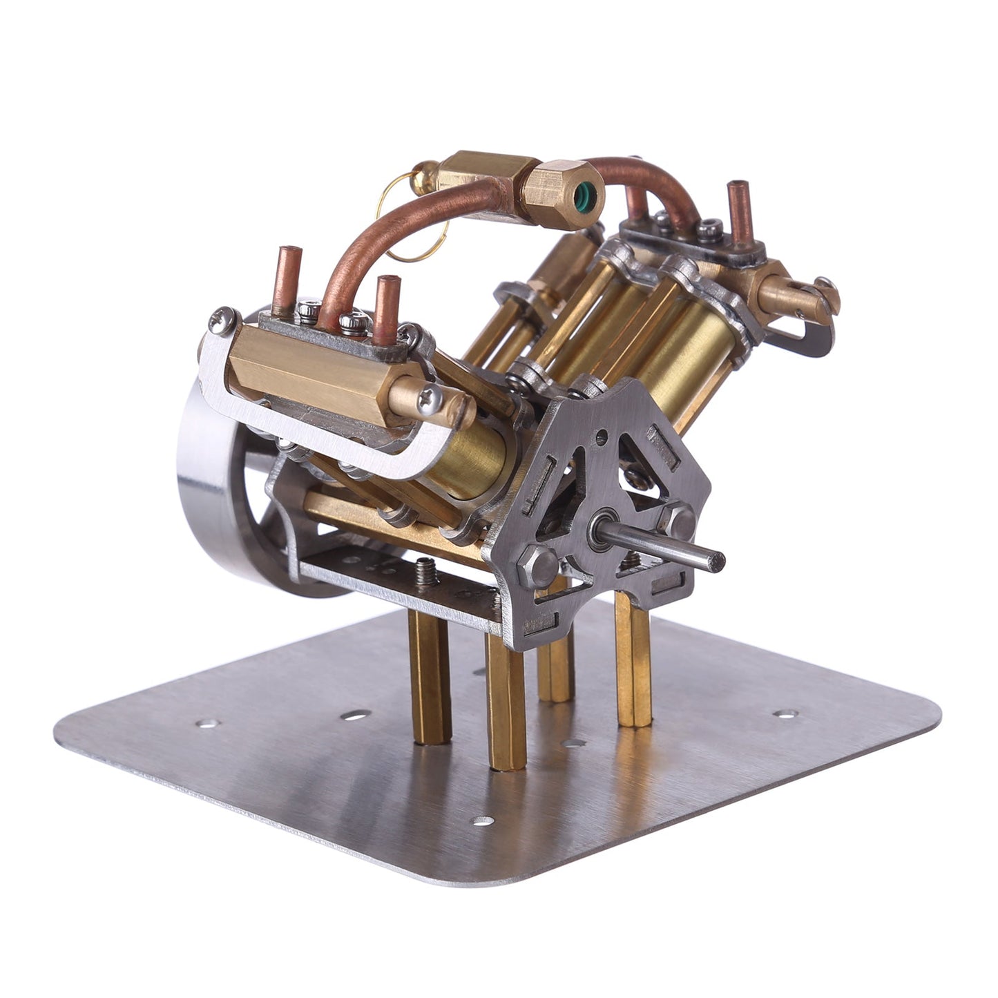 Mini V4 DIY Steam Engine Model Kit - Compact Metal Replica for Educational Use Steam Engine Diyengmod