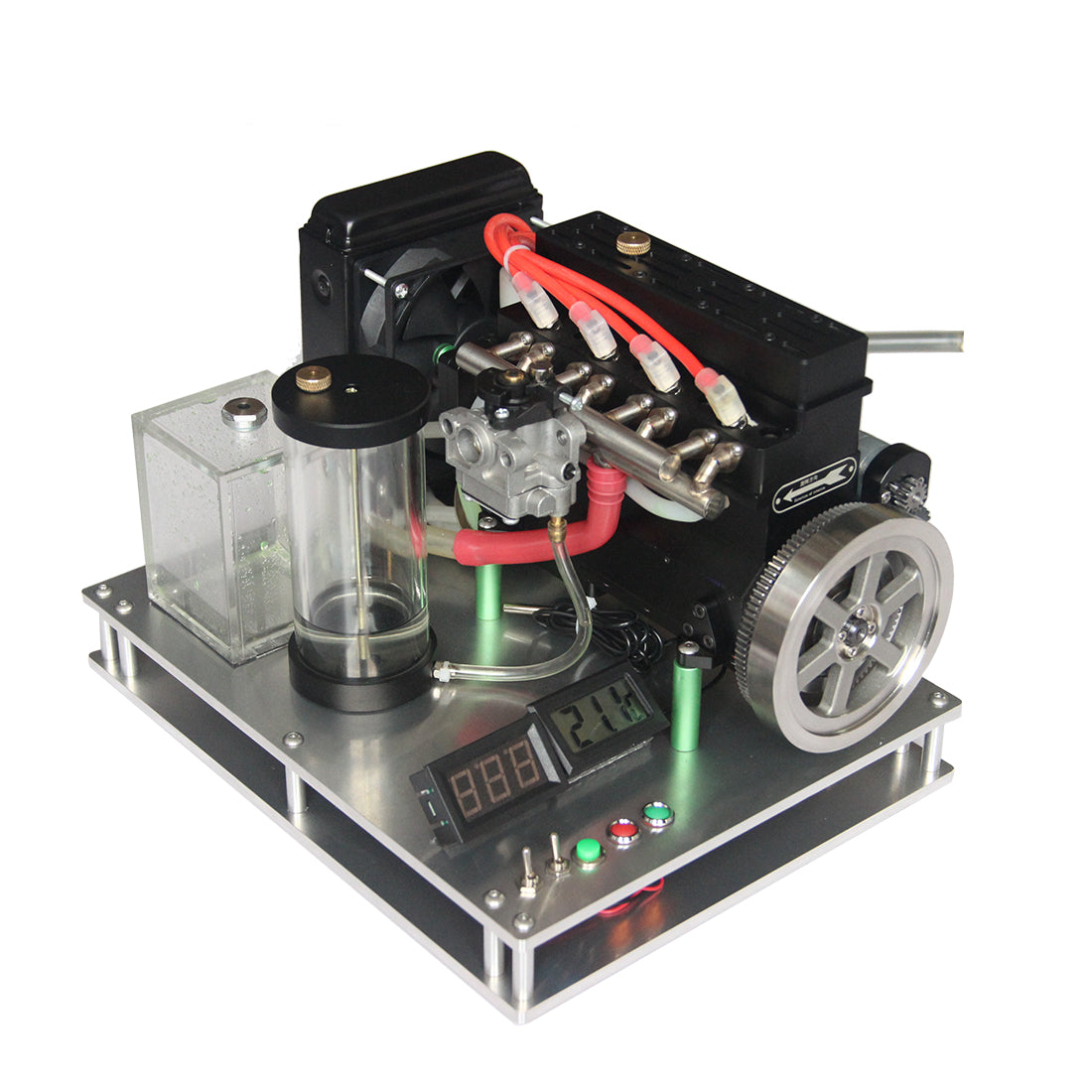 Metal Fixed Base with Integrated Water Cooling System for 32CC Inline Four-Cylinder Gasoline Engine Diyengmod