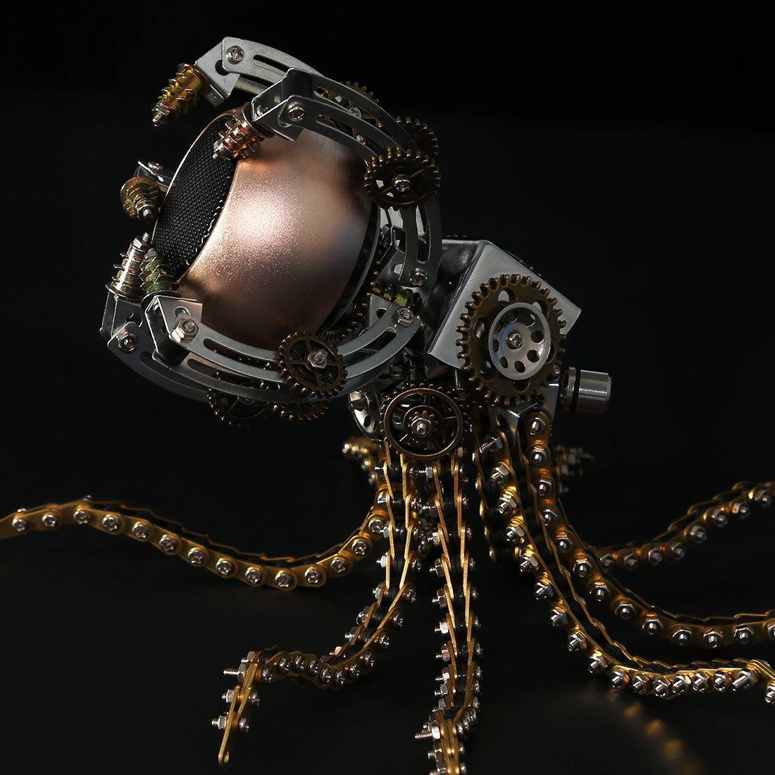 Steampunk 3D Metal Octopus Puzzle with Bluetooth Speaker - 1060PCS DIY Home Decor Model & Creative Gift 3D Puzzle Model Kit Diyengmod