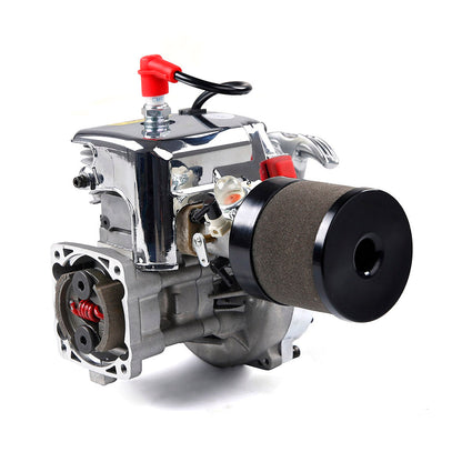 32cc BAJA Chrome Two-Stroke Engine for 1/5 RC Gasoline Model Cars - Easy Start Design RC Engine Diyengmod