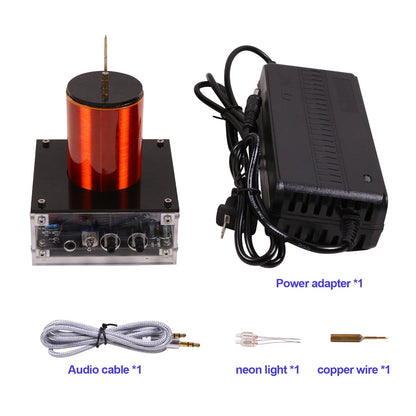 Wireless Mini Tesla Coil Speaker - Bluetooth-Enabled Musical Plasma Generator Engine Models Diyengmod