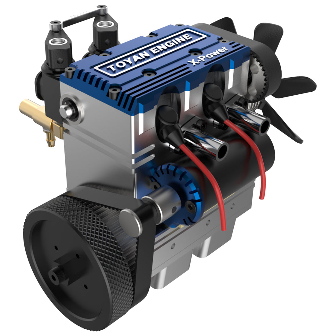 TOYAN FS-L200AC 2 Cylinder 4 Stroke Nitro Engine Kit - Assemble Your Own Functional Engine Engine Model Diyengmod