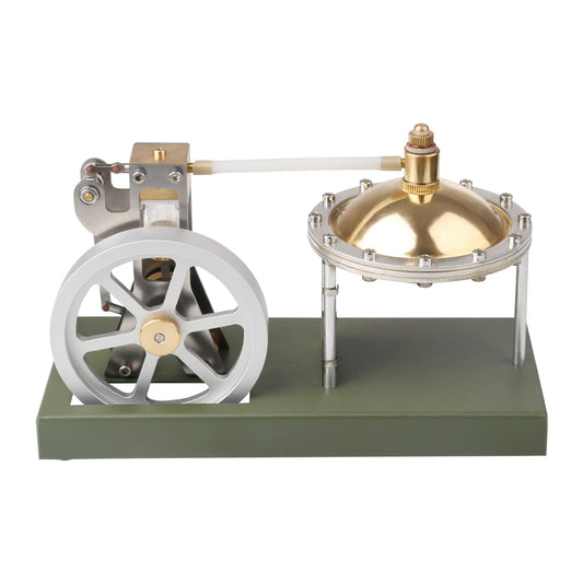 Vintage Brass Steam Engine Model with Transparent Cylinder - Educational STEM Toy Steam Engine Diyengmod