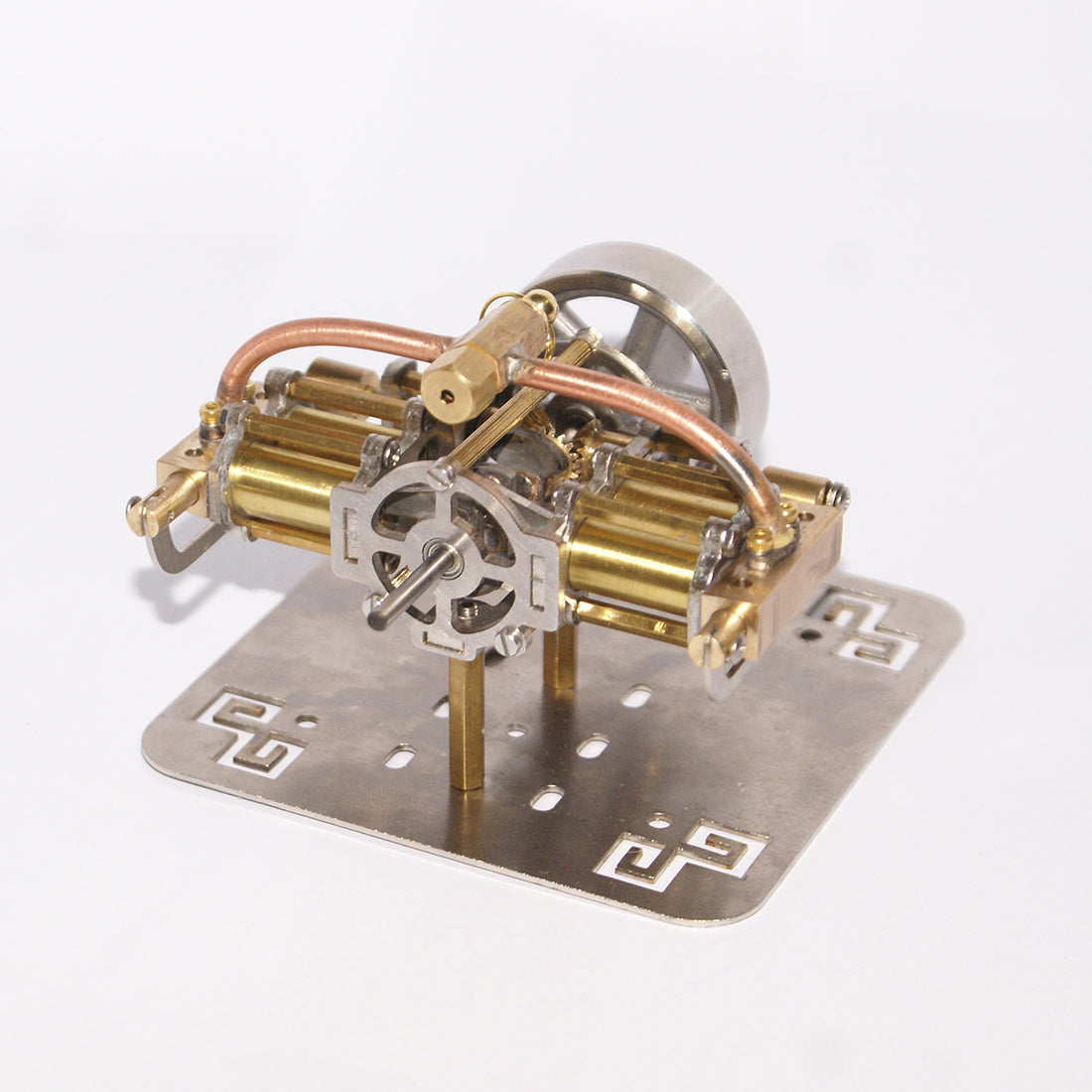 Miniature 4-Cylinder Horizontal Opposed Steam Engine Model for Model Ship Collectors Steam Engine Diyengmod