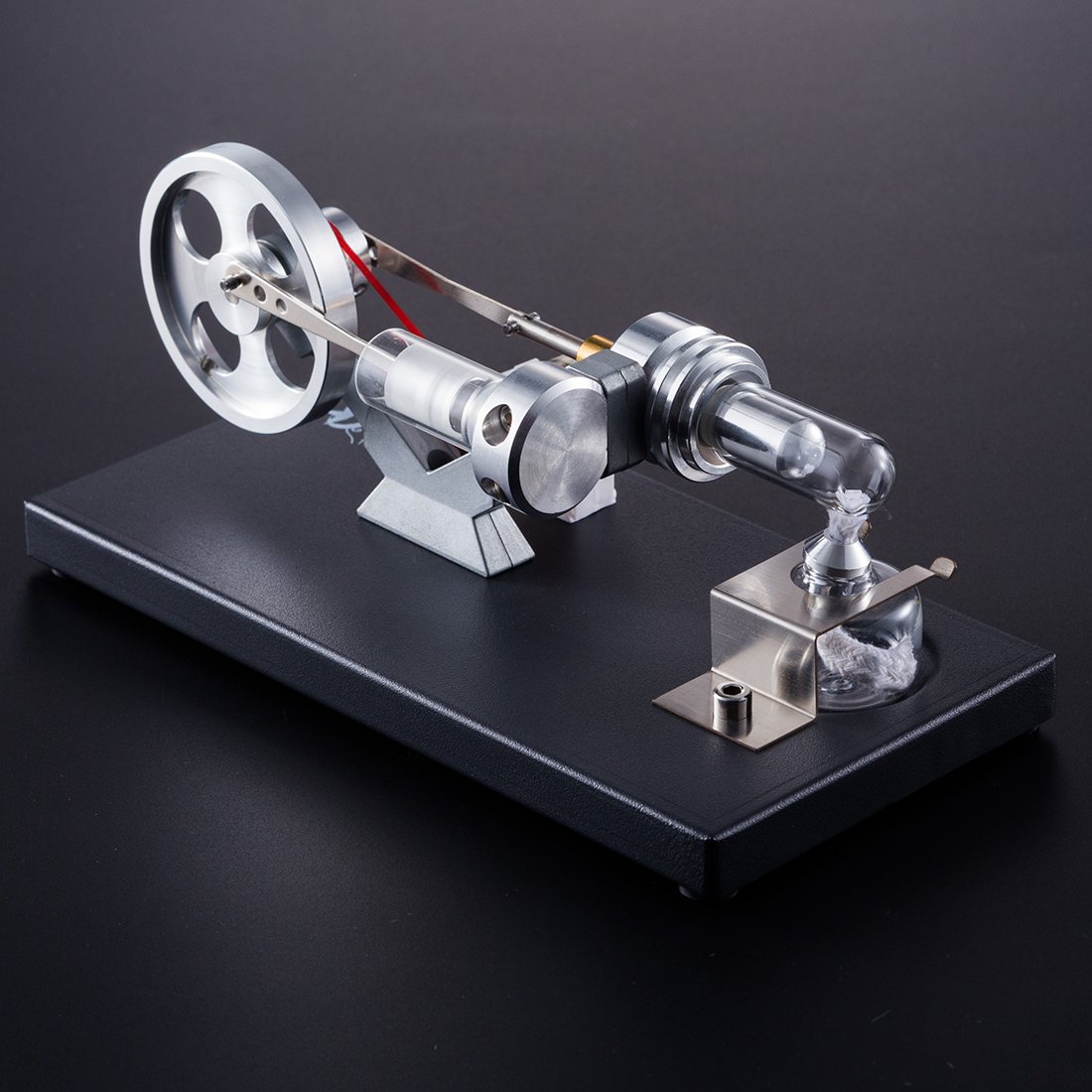 DIY 4 LED Blue Light Stirling Engine Model - Hot Air Generator for Science Gifts and Collectibles Stirling Engine with LED Diyengmod