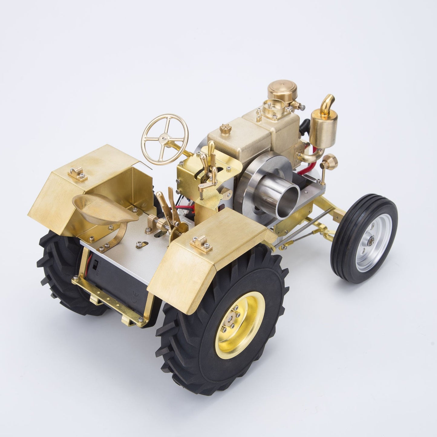 Vintage T1 Gas-Powered Roller Tractor Model with Miniature Water-Cooled Engine Engine Models Diyengmod