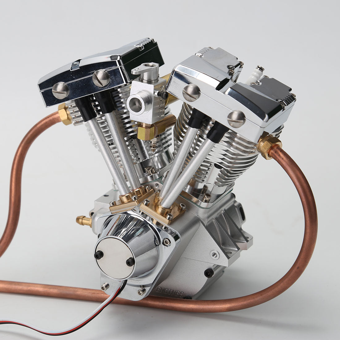 CISON FG-VT157 15.7cc Mini V-Twin Shovelhead Engine - 4-Stroke Air-Cooled Gasoline RC Motorcycle Engine Model RC Engine Diyengmod