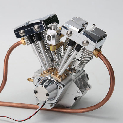 CISON FG-VT157 15.7cc Mini V-Twin Shovelhead Engine - 4-Stroke Air-Cooled Gasoline RC Motorcycle Engine Model RC Engine Diyengmod