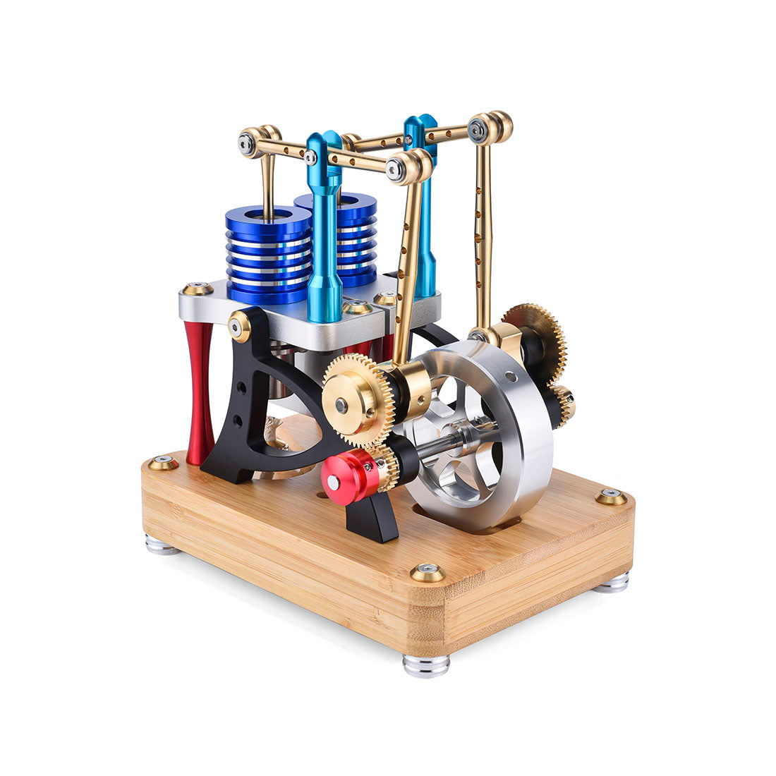 ENJOMOR Advanced Alpha Dual Cylinder Hot Air Stirling Engine Model Stirling Engine Diyengmod