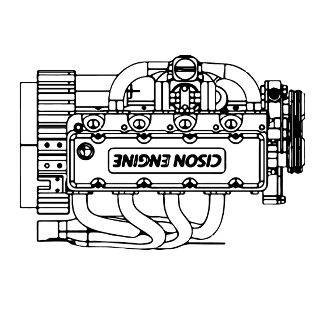 CISON L4-175 17.5cc Mini OHV 4-Stroke Water-Cooled Gasoline Engine - High Performance Up to 8,000rpm Engine Models Diyengmod