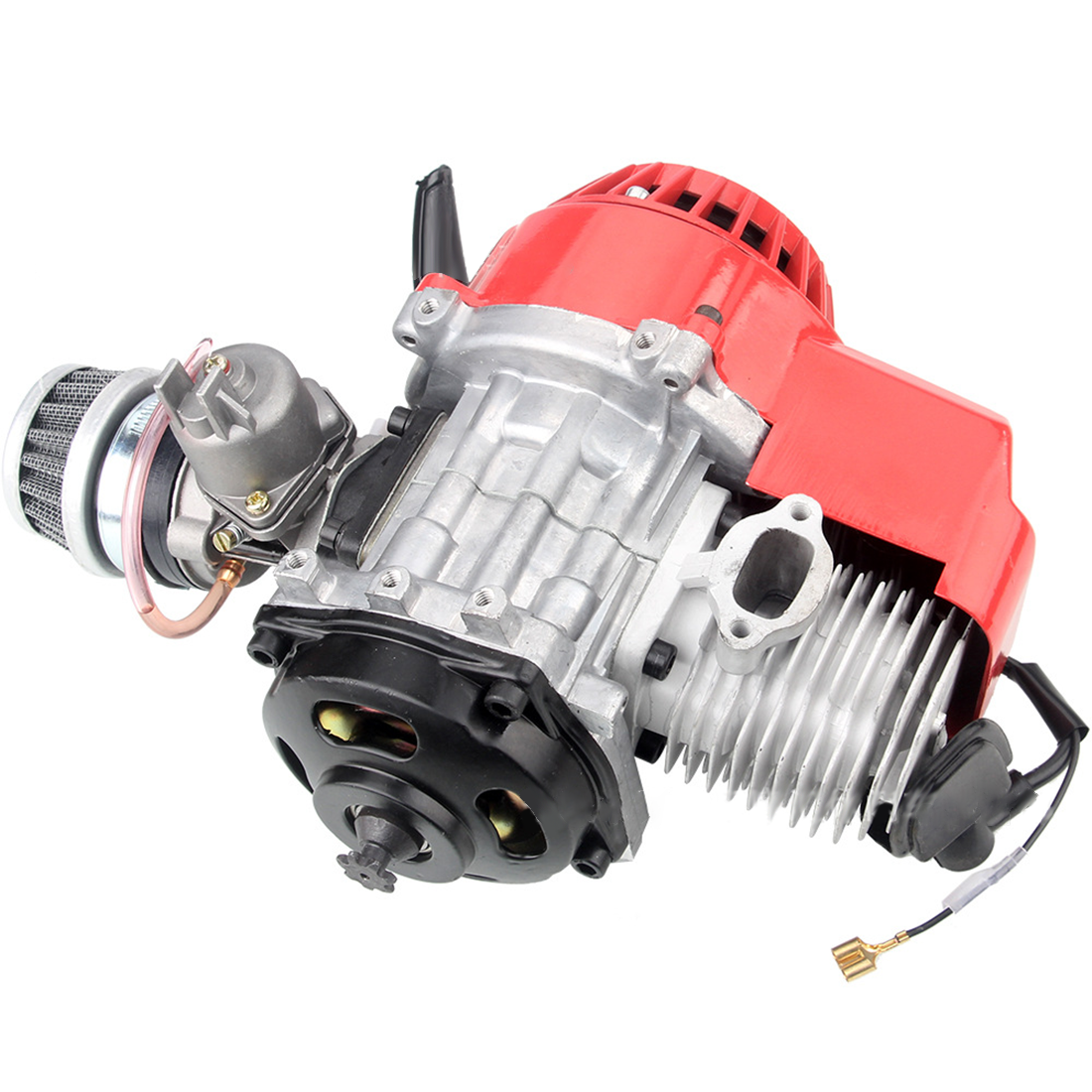 47CC Mini 2-Stroke Gasoline Engine for Beach Motorcycle and Bicycle Modifications (RTR Version - Red) RC Engine Diyengmod