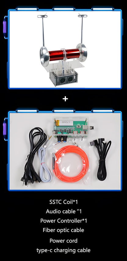 Singing Plasma Tesla Coil Music Arc Generator with Wireless Power Experimentation STEM Models Diyengmod