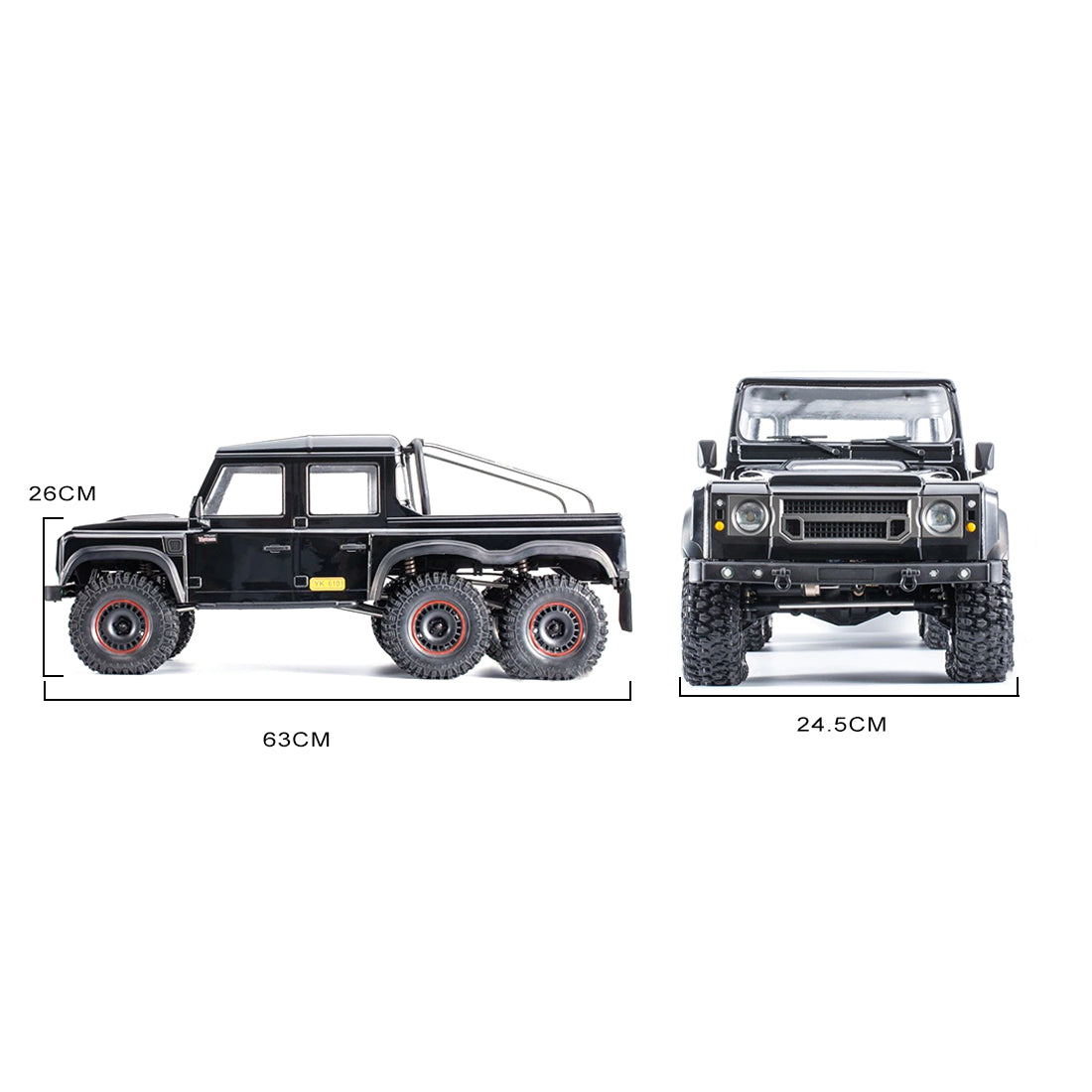 6-Wheel Off-Road RC Pickup Truck with Differential Lock and Linkage Lights - YK 6101 1/10 Scale Model Car RC Car Diyengmod