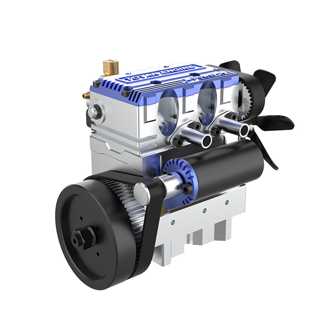 TOYAN FS-L200AC 2 Cylinder 4 Stroke Nitro Engine Kit - Assemble Your Own Functional Engine Engine Model Diyengmod TOYAN FS-L200W/Methanol