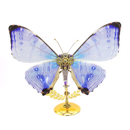 Iridescent 3D Metal Butterfly Model Kit - DIY Art Assembly for Collectors 3D Puzzle Model Kit Diyengmod Morpho sulkowskyi Butterfly