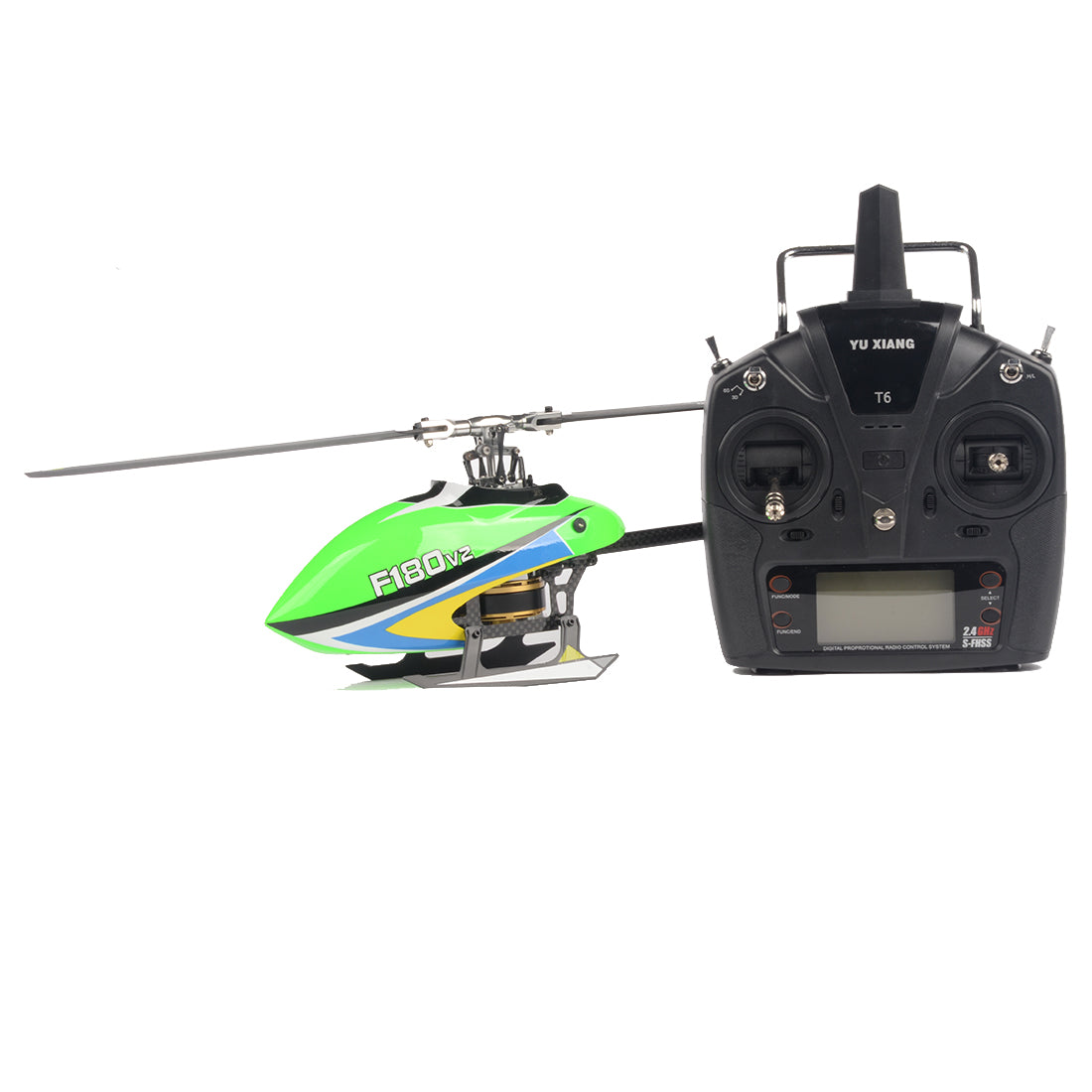 YUXIANG F180V2 2.4G 6CH Flybarless RC Helicopter - Ready-to-Fly Model RC Airplanes Diyengmod Green