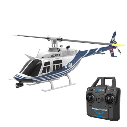 RC ERA C138 1/33 Scale BELL 206 Gyroscopic Helicopter Model - 2.4G 6CH Single-Rotor with Altitude Hold RC Airplanes Diyengmod Blue