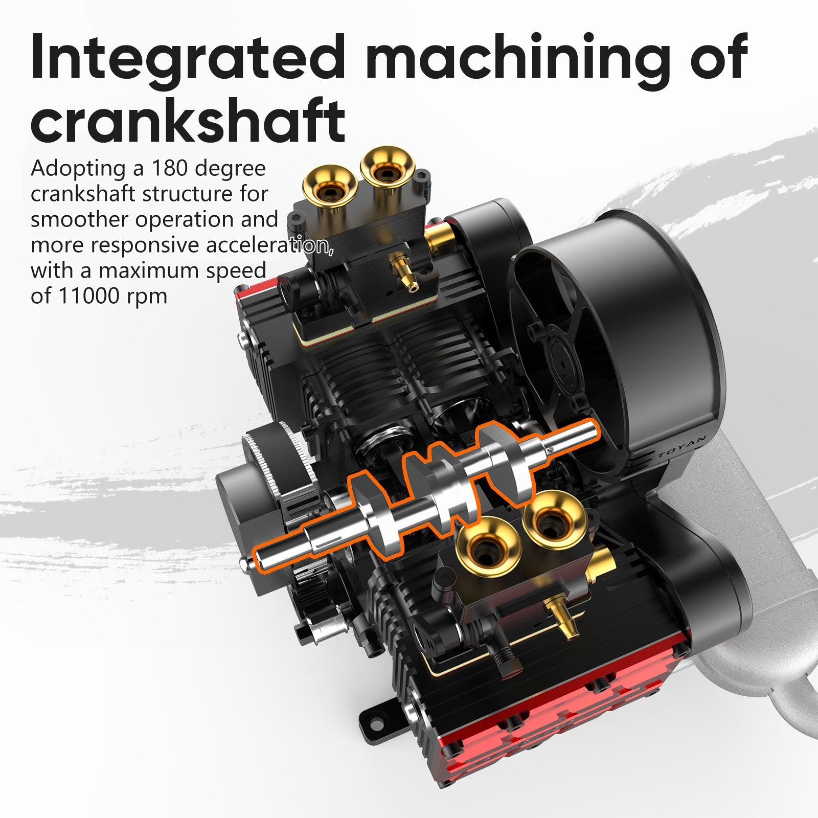 TOYAN FS-B400 14cc Boxer Engine Model Kit - Horizontal Opposed 4 Cylinder Nitro H4 Engine Toyan Engine Diyengmod