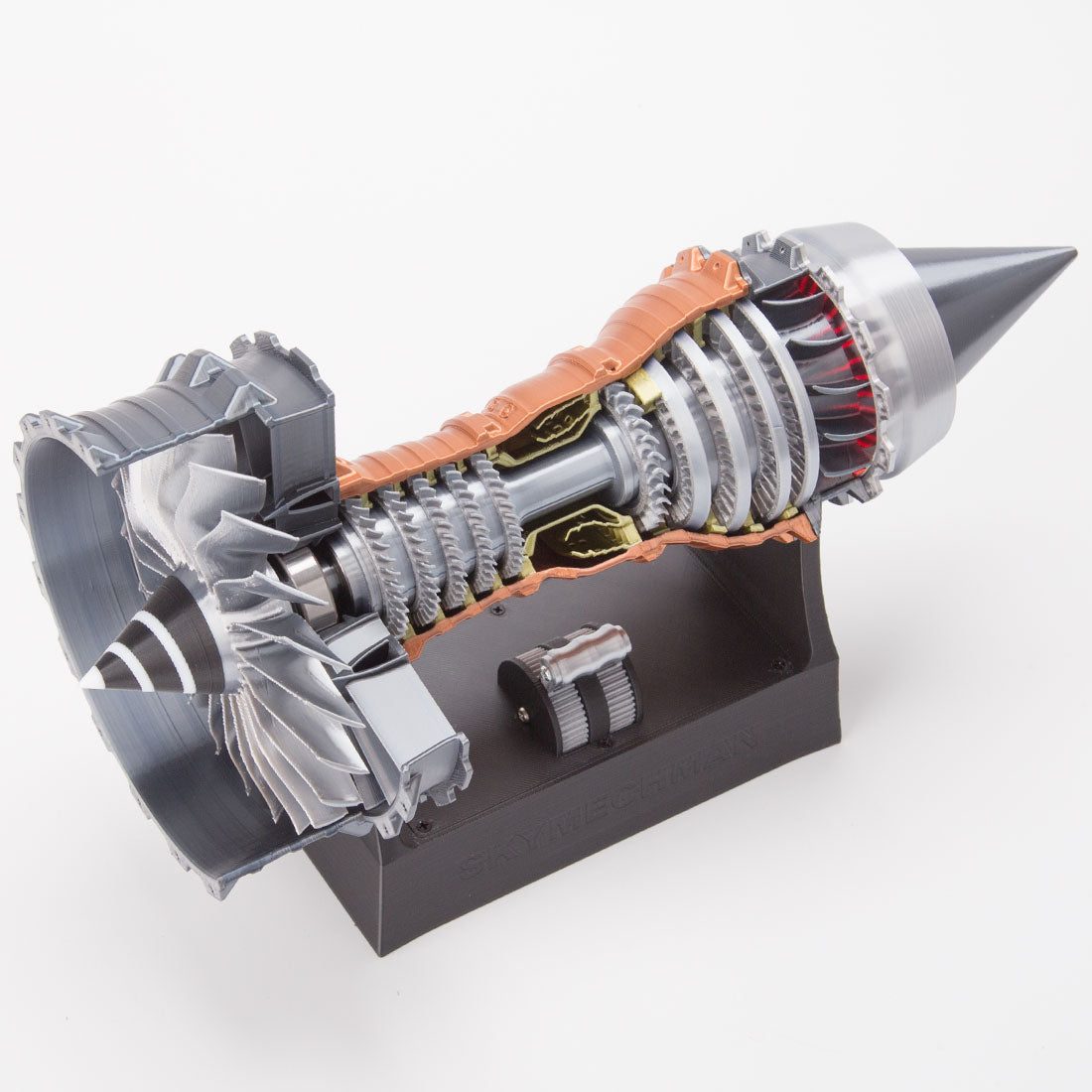 SKYMECH TR900 Dynamic 3D Printed Functional Turbofan Engine Assembly Kit Aero Engine Diyengmod