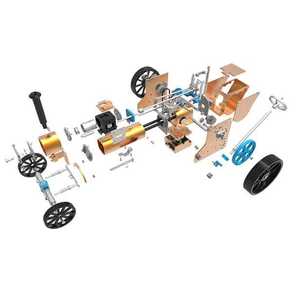 Metal Steam Car Engine DIY Assembly Kit - 272 Piece Gift Set for Collectors Diyengmod