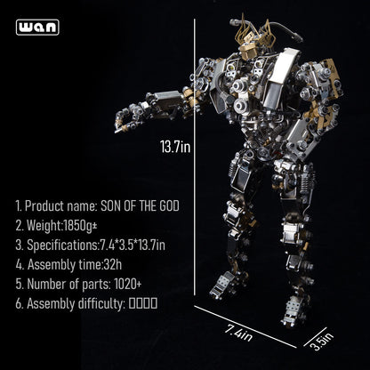 Steampunk 3D Protoss Mecha Metal Model Kit with LED Lights - 1020+ Piece DIY Assembly Challenge 3D Puzzle Model Kit Diyengmod