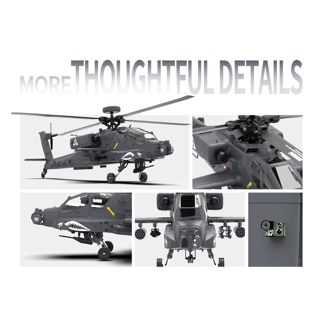 YU XIANG F11-S AH64 1/32 Scale Remote Control Apache Helicopter with GPS and 3D Stunt Capabilities RC Airplanes Diyengmod