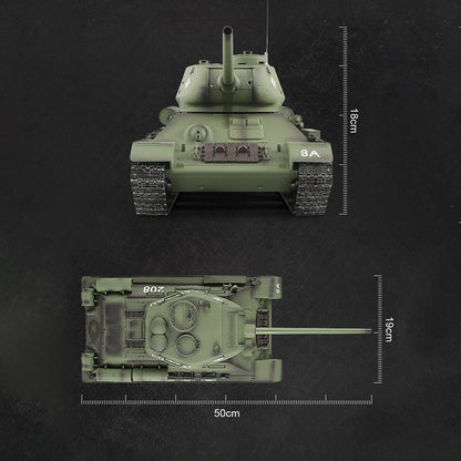 1/16 Scale Soviet T-34 Remote Control Military Tank with Realistic Sound and Smoke Effects - Upgraded Model by DIYEngMod RC Tank Diyengmod