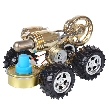 Stirling Engine Educational Toy Car Model - Innovative STEM Vehicle with Creative Design for Science Exploration and Learning Stirling Engine Vehicle Diyengmod