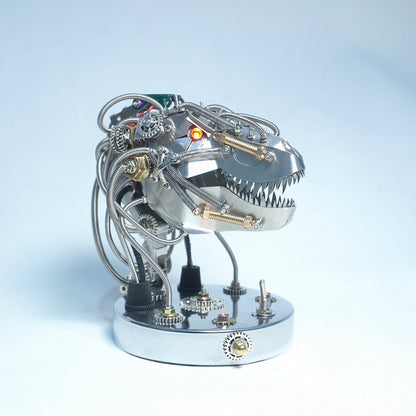 Steampunk 3D Metal Moving Mechanical T-Rex Skull Model Kit - Over 180 Pieces 3D Puzzle Model Kit Diyengmod