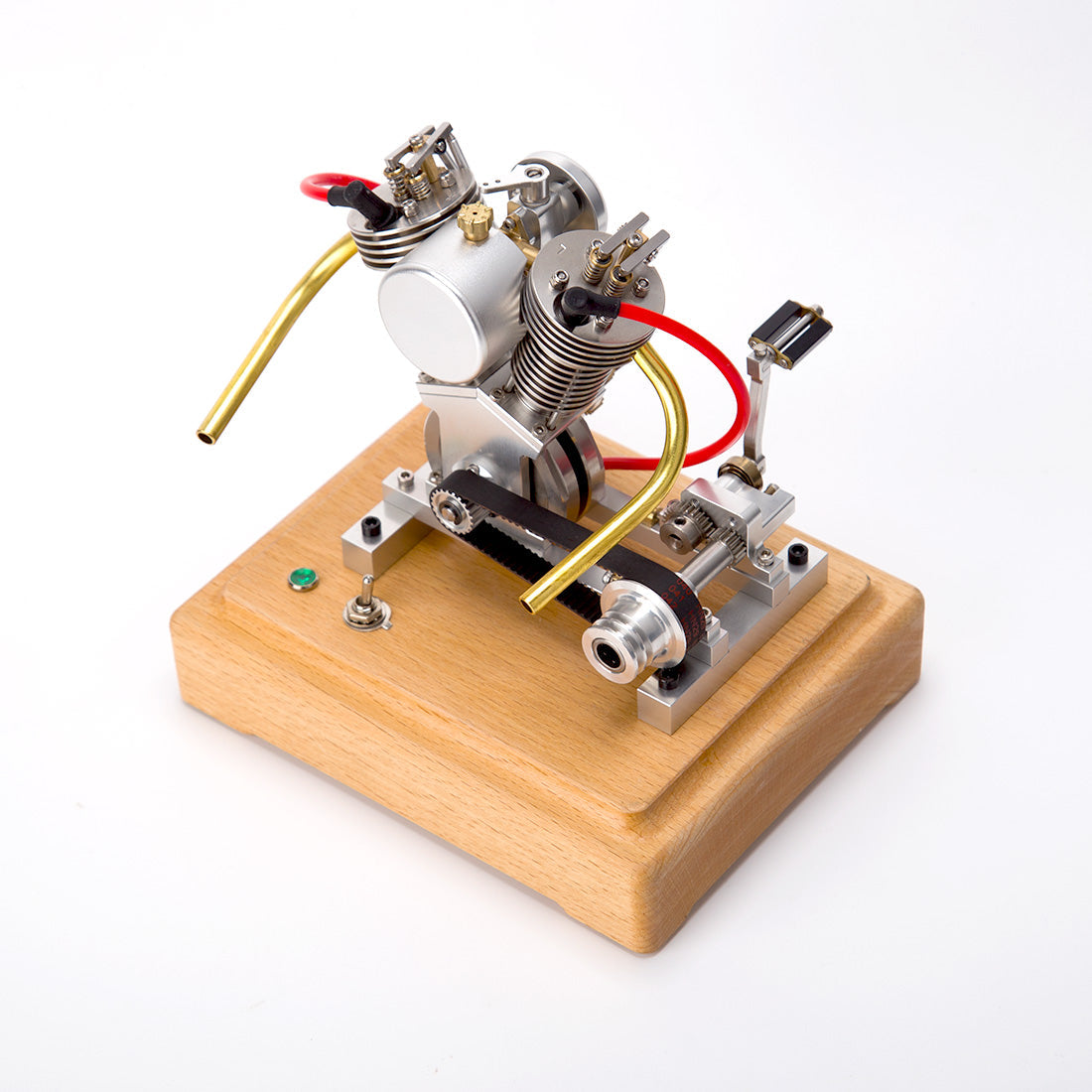 MUSA Hoglet V-Twin Miniature Gasoline Engine Model - Realistic 4-Stroke Motorcycle with Kickstart Function (RTR Version) Engine Models Diyengmod