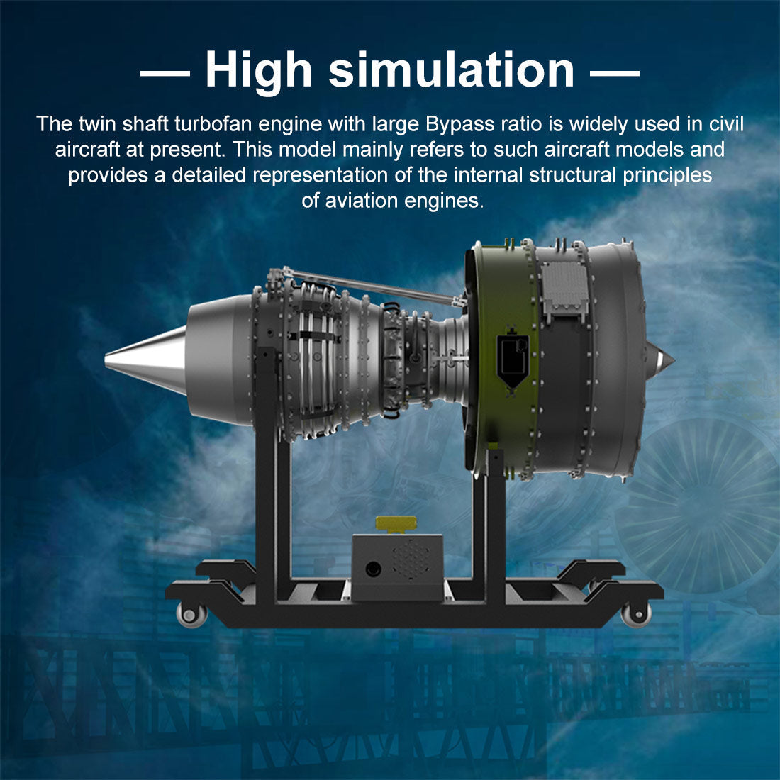 Build Your Own Working Turbofan Engine Model - TECHING 1/10 Full Metal Dual-Spool Jet Engine Kit with 1000+ Pieces DIY Engine Diyengmod