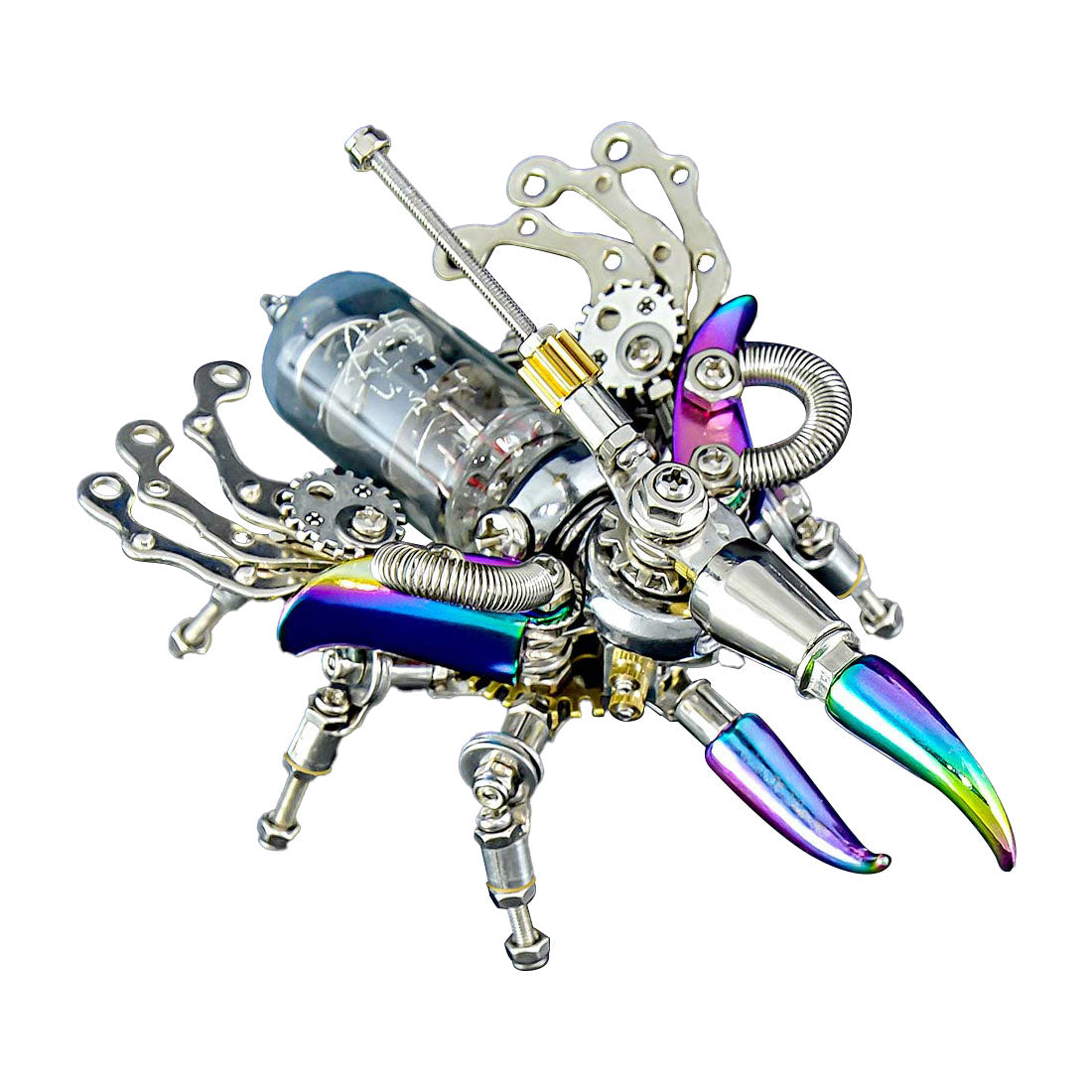 Colorful 3D Metal Mechanical Beetle Assembly Model Kit - 200PCS DIY Insect Toy 3D Puzzle Model Kit Diyengmod