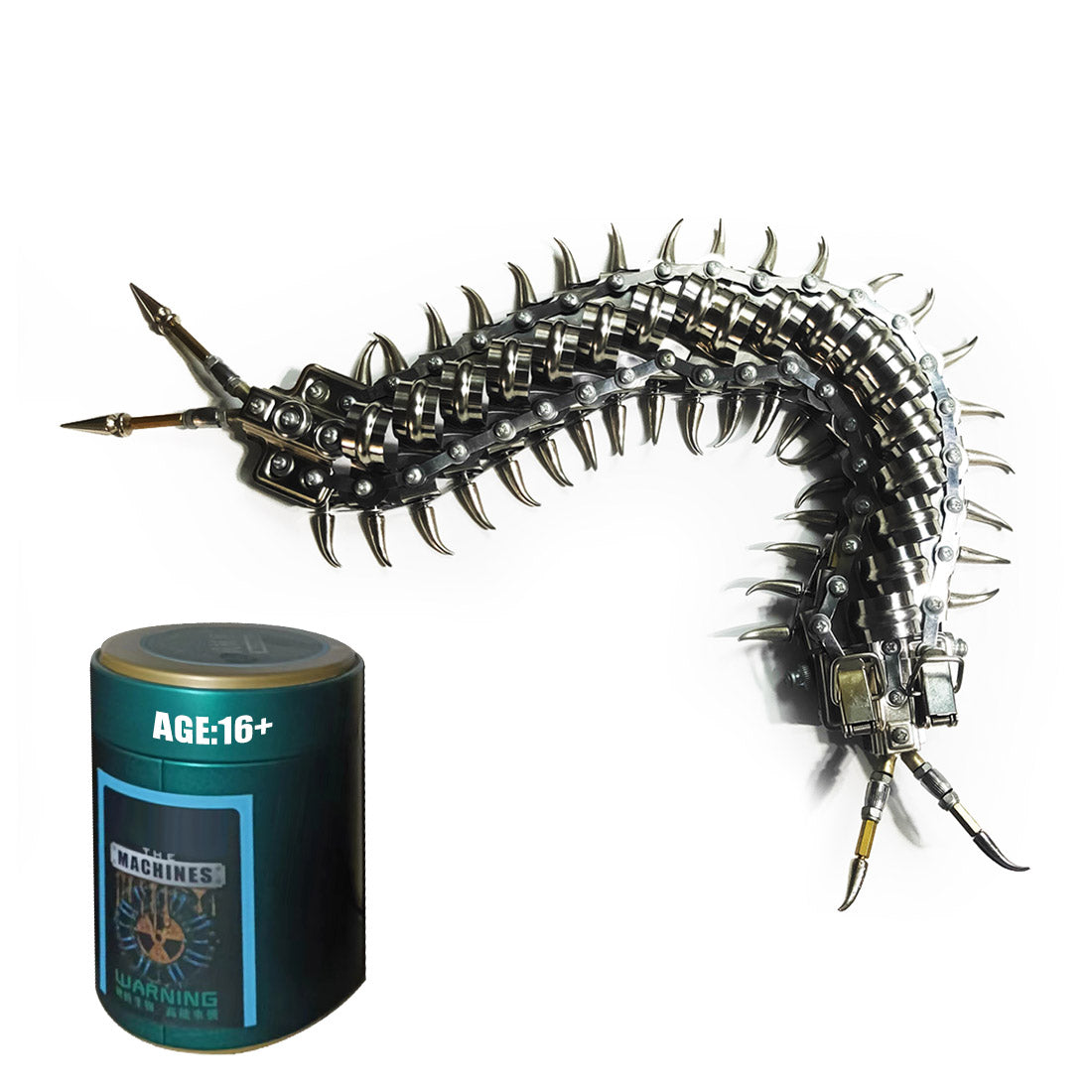 Movable 3D Metal Centipede Model Kit - 480PCS Creative DIY Assembly Toy 3D Puzzle Model Kit Diyengmod