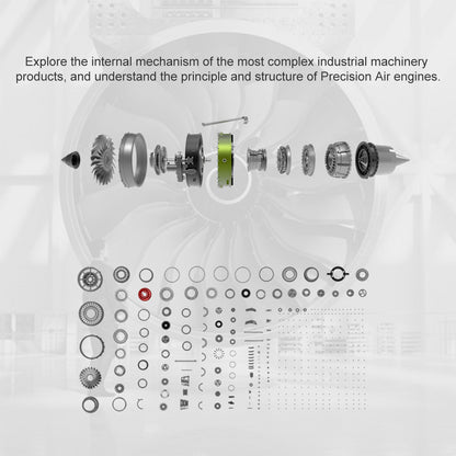 Build Your Own Working Turbofan Engine Model - TECHING 1/10 Full Metal Dual-Spool Jet Engine Kit with 1000+ Pieces DIY Engine Diyengmod