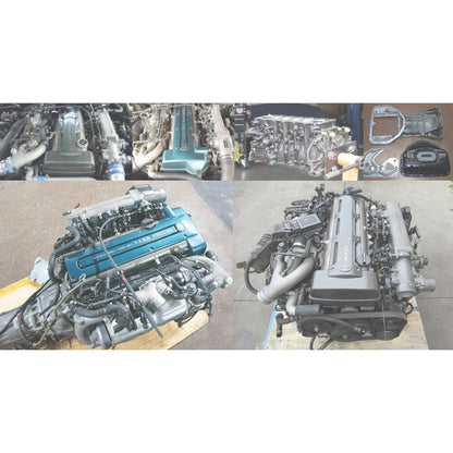 Precision 2JZ Inline Four-Cylinder Engine Gearbox Miniature Model - Static Display Engine Model Diyengmod