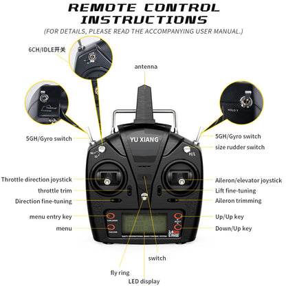 YU XIANG F150 RTF Brushless RC Helicopter Model with 6CH Remote Control - 2.4G Technology RC Airplane Diyengmod