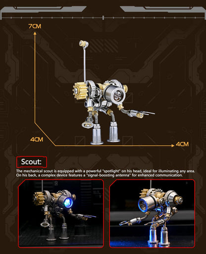 Steampunk Mecha 3D Metal Model Kit - Christmas Blind Box DIY Set of 7 3D Puzzle Model Kit Diyengmod